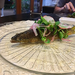 ユーロダイア - 鮎のソテー 中には肝のリゾットが入ってます❤︎