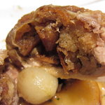 ア・ニュ ルトゥルヴェ・ヴー - ウズラのロースト　アンチョビとケッパーのソース　断面ＵＰ２