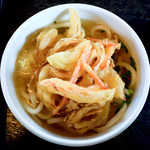ふるかわうどん - かけそのまま+かき揚げ