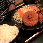 Otonanoizakaya kaisen masaya - メンチ＆若鶏唐揚定食