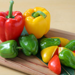 Fruit paprika (seasonal) and homemade green peppers