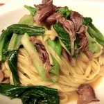 トラットリア 29 - 「キタッラ　ホタルイカと菜花のオイルソース」:食感豊かなキタッラをイタリア産・魚醤を使ったオイルソースで