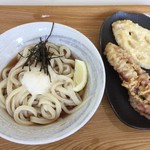 冷ぶっかけ＆ゲソ天・レンコン天