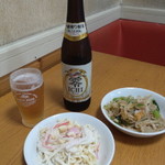 昇龍 - ノンアルビールとお惣菜2品