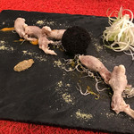 D'ORO - ホタルイカフリット　イカスミのアランチーニ