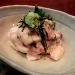 興 - 「長いもの梅たたき」：“ネバネバ”と“サクサク”をねり梅と山葵で香り良く♪