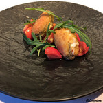 カーサ・デル・チーボ - ストラッキーノチーズを詰めた八戸産シュウリ貝のコトレッタ 