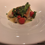 カーサ・デル・チーボ - 黒曹以の鱗焼､北海浅蜊とトマトのスープ仕立て