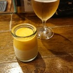 十彩 - お通し　パプリカのプリン