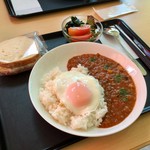 カフェふれんず - キーマカレーランチ(700円)とたまごサンド(180円)