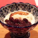 にくの匠 三芳 - 和三盆小豆とデミタスアイスのデザート