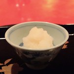 にくの匠 三芳 - お口なおし 完熟梅とシャンパーニュのソルベ