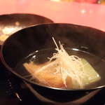 にくの匠 三芳 - フカヒレ、冬瓜椀 テール出汁