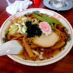 城西ラーメン - 城西ラーメン（手打ち）【Cセット（半モツ煮・半ライス・城西ラーメン）】：1,000円