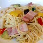 sweets&cafe　milcrown - 連島レンコンのペペロンチーノ