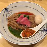 饗 くろ喜 - 牛白湯つけそば 麺丼（1,200円） 2017.9