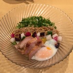 饗 くろ喜 - 夏麺第9弾 冷やし煮干し納豆和えそば（1,000円） 2017.9