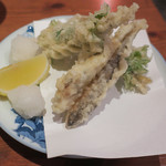 手打ち蕎麦 ほかげ - 稚鮎の天婦羅（千葉）　ズームアップ
