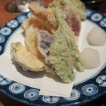 手打ち蕎麦 ほかげ - 野菜天婦羅　ズームアップ