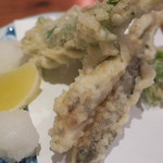 手打ち蕎麦 ほかげ - 稚鮎の天婦羅（千葉）　ズームアップ