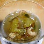 天ぷら処 こさか - お通し（焼きナスの寒天寄せ）