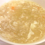 四川飯店 - ふかひれと卵のスープ