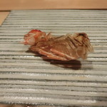 鮨 巳之七 - 車エビ頭はこんがりと