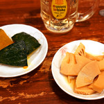 立飲み たきおか - かぼちゃとたけのこも安くて美味しい♪