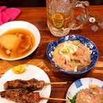 立飲み たきおか - 一人で全部♪プチ宴です。