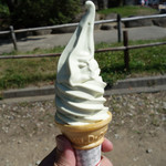 べに花庵 - うこぎソフトクリーム