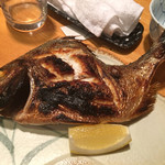 魚道場 - 最後の料理はタイの塩焼き