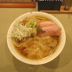 らーめん 鴨to葱 - 鴨わんたん麺、白髪葱Ｗ