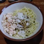 麺や而今 - 冷し和え玉・大城ブラック返しVer.