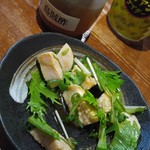 麺や而今 - とりむねポンズ-烏賊醤油