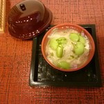 蓬左茶寮 - 先付：枝豆と生湯葉