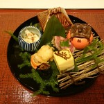 蓬左茶寮 - 八寸　器がカワイイ