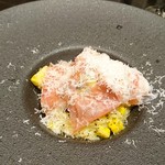 コンチェルト - 長野県 飯島さんより とうもろこしとパルマ産生ハムのスパゲッティ