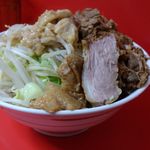 ラーメン二郎  - （2017.5.1）ラーメン、豚W、ニンニクまし、アブラまし