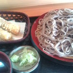 武者 - ドバ蕎麦４５０円　+  ちくわ天ぷら
