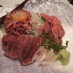 和牛焼肉KIM -  【2011.4.28】刺身盛り合わせ3種