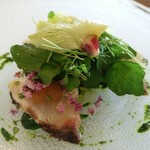 縞鯵のカルパッチョ仕立て