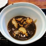 Kan saka - 焼きサザエと生麩入り温製フラン