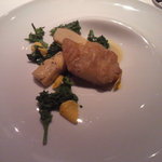 フロリレージュ - 【2011.3.3ディナー】野菜の前菜（筍、菜の花、蛤のフリット）アップ