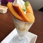 はまきた珈琲 - マンゴーパフェ（1,480円）_2017年8月
