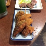 椎茸、玉ねぎ串揚げ