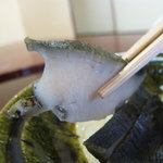 虎屋 壺中庵 - 蒸し鮑のアップ
