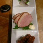 喜多郎寿し - 前菜三種盛り