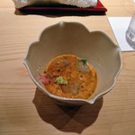 鮨 さかい - 増毛のボタン海老と根室の蝦夷馬糞ウニ