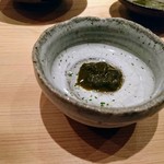 鮨 さかい - 鮑の肝醤油漬け