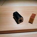鮨 さかい - 干瓢巻き、玉子焼き